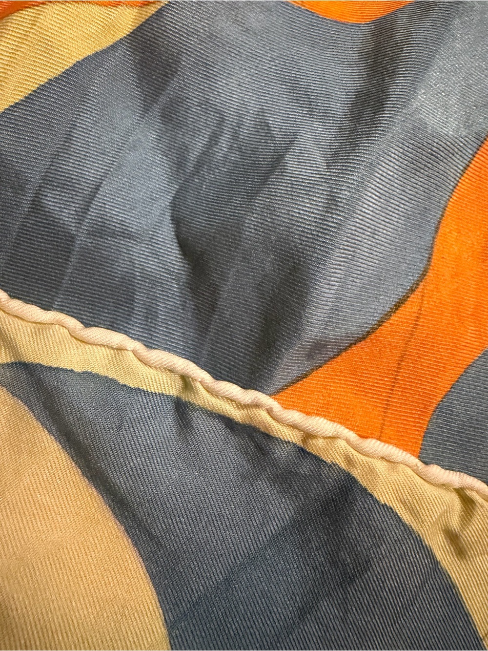 Vintage Abercrombie Fitch Italy Silk Scarf Mod Psychedelic Graphic 30” Carre - Picture 6 of 6